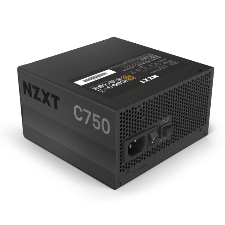 NZXT ATX PSU C750M 750W 80Plus Gold Fully Modular, 120mm Fan, 4x PCIE